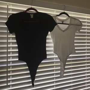 Black and White t-shirt bodysuits